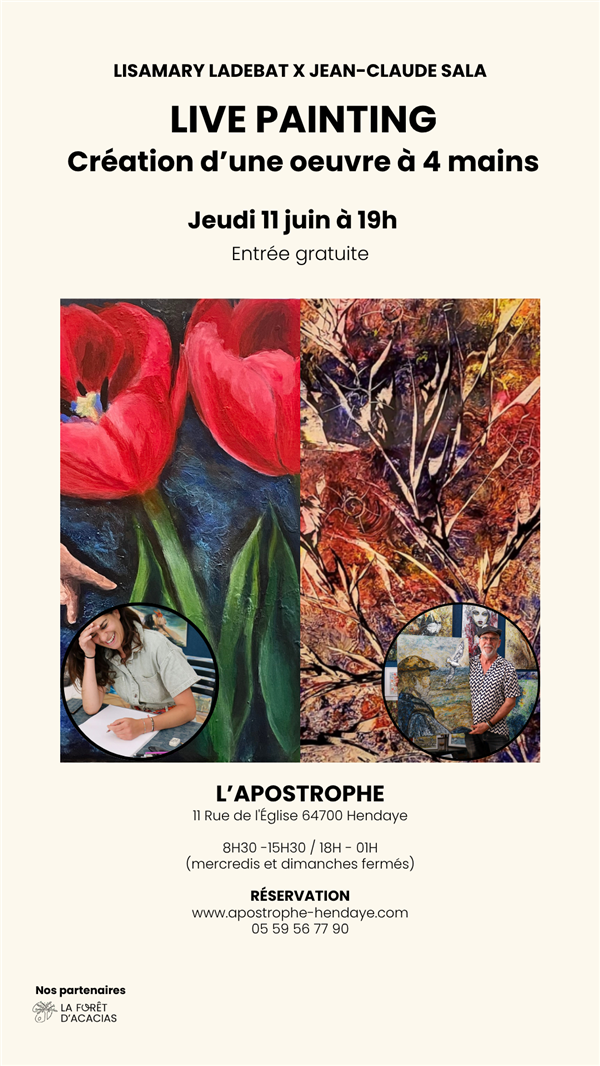 Live painting création à 4 mains
