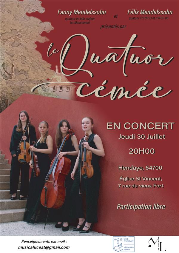 Concert - Le Quatuor cémée Concert - Le Quatuor cémée